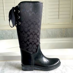 Coach Monogram Rain boots